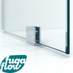 FugaFlow Efficiente Vetro inloopdouche badkamer - scharnierbevestiging - 90x200cm - 8mm veiligheidsglas - anti kalk - chroom SW1123609