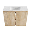 MONDIAZ TURE-DLUX 60cm toiletmeubel Washed Oak. EDEN wastafel Opalo positie midden. Zonder kraangat. SW1104637