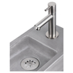 Differnz Ravo fonteinset - 38.5x18.5x9cm - Rechthoek - 1 kraangat - Recht matte chromen kraan - beton lichtgrijs SW705270