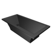 Xenz Society ligbad 175x80x50cm met poten zonder afvoer Acryl Ebony mat (mat zwart/antraciet) SW103094