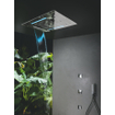 Hotbath Mate inbouw hoofddouche 48x63cm rechthoek met cascade en twist LED verlichting chroom SW74118