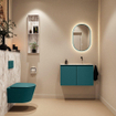 MONDIAZ TURE-DLUX 80cm toiletmeubel Smag. EDEN wastafel Glace positie rechts. Zonder kraangat. SW1103531