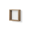 Looox Wood collection wand BoX 30x30cm met achterplaat wit eiken mat wit SW73166