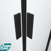 FugaFlow Efficiente Vetro Douchecabine - 100x100x200cm - kwartrond - helder glas - profiel - mat zwart SW1123539