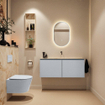 MONDIAZ TURE-DLUX 120cm toiletmeubel Clay. EDEN wastafel Frappe positie midden. Zonder kraangat. SW1102710