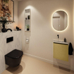 MONDIAZ TURE-DLUX 40cm toiletmeubel Oro. EDEN wastafel Opalo positie links. Zonder kraangat. SW1104451