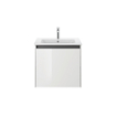 Duravit Ketho 2 wastafelonderbouwkast met 1 lade 61x48x44cm met greep antraciet hoogglans wit SW772322