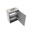MONDIAZ TURE-DLUX 40cm toiletmeubel Plata. EDEN wastafel Glace positie midden. Zonder kraangat. SW1103419
