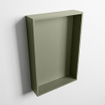 Mondiaz Easy nis 29.5x44.5x8cm - inbouw/opbouw - 1 open vak - Solid surface - Army SW643635