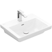 Villeroy & Boch Subway 3.0 wastafel 55x44x16.5cm Rechthoek 1 kraangat met overloopgat Wit Alpin glans Ceramic+ SW701249