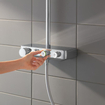 GROHE Euphoria smartcontrol Regendoucheset Opbouw - hoofddouche vierkant 31cm - handdouche staaf - chroom - Mist 2 schroefjes en afdekplaatje glijstanghouder - OUTLET UDEN STORE36168