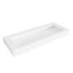 Mondiaz AVON Vrijhangende wastafel - 120cm - wasbak midden - rand 12cm - Solid surface Talc SW430179