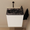 MONDIAZ TURE-DLUX 40cm toiletmeubel Talc. EDEN wastafel Lava positie links. Zonder kraangat. SW1103590