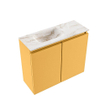 MONDIAZ TURE-DLUX 60cm toiletmeubel Ocher. EDEN wastafel Frappe positie links. Met 1 kraangat. SW1102858