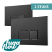 FugaFlow Efficiente Press Bedieningsplaat - bedieningspaneel voor Geberit UP320 inbouwreservoir - dualflush - rechthoekige knoppen - 2 stuks - kunststof zwart mat - SW1125844