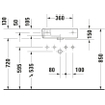 Duravit Vero fontein 50x25 cm met overloop kraangat kan links of rechts wit 0291343