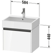 Duravit Ketho 2 wastafelonderbouwkast met 1 lade 58.4x46x44cm met greep antraciet wit supermat SW772900