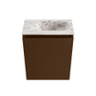 MONDIAZ TURE-DLUX 40cm toiletmeubel Rust. EDEN wastafel Glace positie rechts. Zonder kraangat. SW1103506