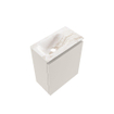 MONDIAZ TURE-DLUX 40cm toiletmeubel Linen. EDEN wastafel Frappe positie links. Met 1 kraangat. SW1102819
