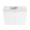 MONDIAZ TURE-DLUX 60cm toiletmeubel Talc. EDEN wastafel Ostra positie links. Zonder kraangat. SW1104633