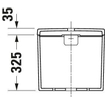 Duravit D-Neo reservoir 39.5x18x36cm wit SW640468