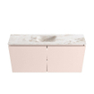 MONDIAZ TURE-DLUX 100cm toiletmeubel Rosee. EDEN wastafel Frappe positie midden. Met 1 kraangat. SW1102953