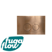 FugaFlow Metal Bedieningsplaat - bedieningspaneel voor Geberit UP320 inbouwreservoir - dualflush - ronde knoppen - metaal koper SW999928