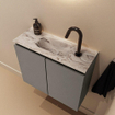MONDIAZ TURE-DLUX 60cm toiletmeubel Smoke. EDEN wastafel Glace positie midden. Met 1 kraangat. SW1103534