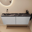 MONDIAZ TURE-DLUX 120cm toiletmeubel Plata. EDEN wastafel Lava positie links. Zonder kraangat. SW1103958