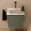 MONDIAZ TURE-DLUX 40cm toiletmeubel Army. EDEN wastafel Glace positie midden. Zonder kraangat. SW1103159