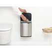 Brabantia Bo Afvalemmer - 7 liter - kunstof binnenemmer - matt steel fingerprint proof SW1026551