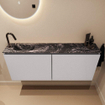 MONDIAZ TURE-DLUX 120cm toiletmeubel Cale. EDEN wastafel Lava positie links. Met 1 kraangat. SW1103697