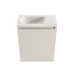 MONDIAZ TURE-DLUX 40cm toiletmeubel Linen. EDEN wastafel Ostra positie links. Met 1 kraangat. SW1104913