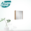 FugaFlow Eccelente Arredo spiegel badkamer spiegelkast - 80x63x16cm - inclusief zijpanelen - Rustiek Eiken - SW1125280