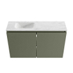 MONDIAZ TURE-DLUX 80cm toiletmeubel Army. EDEN wastafel Opalo positie links. Met 1 kraangat. SW1104194