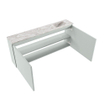 MONDIAZ TURE-DLUX 120cm toiletmeubel Greey. EDEN wastafel Glace positie rechts. Met 1 kraangat. SW1103286