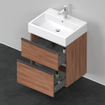 Duravit D-Neo wastafelonderkast 58.4x62.5x44.2cm 2 lades Noten Mat SW641177