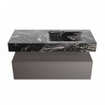 MONDIAZ ALAN - DLUX Badkamermeubelset - 110cm - onderkast - Dark grey - 1 lade - vrijhangende wastafel - wasbak rechts - 0 kraangaten - Lava SW808119