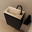 MONDIAZ TURE-DLUX 40cm toiletmeubel Urban. EDEN wastafel Frappe positie links. Met 1 kraangat. SW1102617