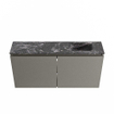 MONDIAZ TURE-DLUX 100cm toiletmeubel Smoke. EDEN wastafel Lava positie rechts. Met 1 kraangat. SW1104109