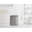 Brabantia Bo Touch Bin Afvalemmer - 2x30 liter - 2 kunststof binnenemmers - matt steel fingerprint proof SW1117299