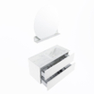 MONDIAZ VICA-DLUX Badkamermeubelset - 100cm - onderkast talc - 2 lades - inbouw wastafel cloud rechts - 1 kraangat - 60cm hoge versie - opalo SW1088496