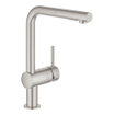 GROHE Minta Keukenkraan - hoog - uittrekbare l uitloop - 2 straalsoorten - supersteel geborsteld 0467946