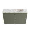 MONDIAZ TURE-DLUX 80cm toiletmeubel Army. EDEN wastafel Glace positie rechts. Zonder kraangat. SW1103141