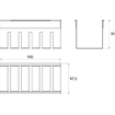 Emco Liaison korf diep voor reling chroom SW158970