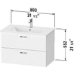 Duravit XBASE Wastafelonderkast SW444469