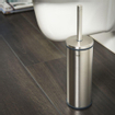 Tiger Boston Toiletborstelhouder - gesloten - staand - geborsteld RVS CO307430946