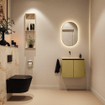 MONDIAZ TURE-DLUX 60cm toiletmeubel Oro. EDEN wastafel Frappe positie links. Zonder kraangat. SW1102880