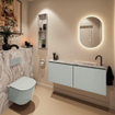 MONDIAZ TURE-DLUX 120cm toiletmeubel Greey. EDEN wastafel Glace positie rechts. Met 1 kraangat. SW1103286