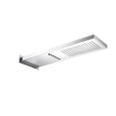 Hotbath Mate hoofddouche 16.5x53.7cm rechthoek met cascade chroom SW74124